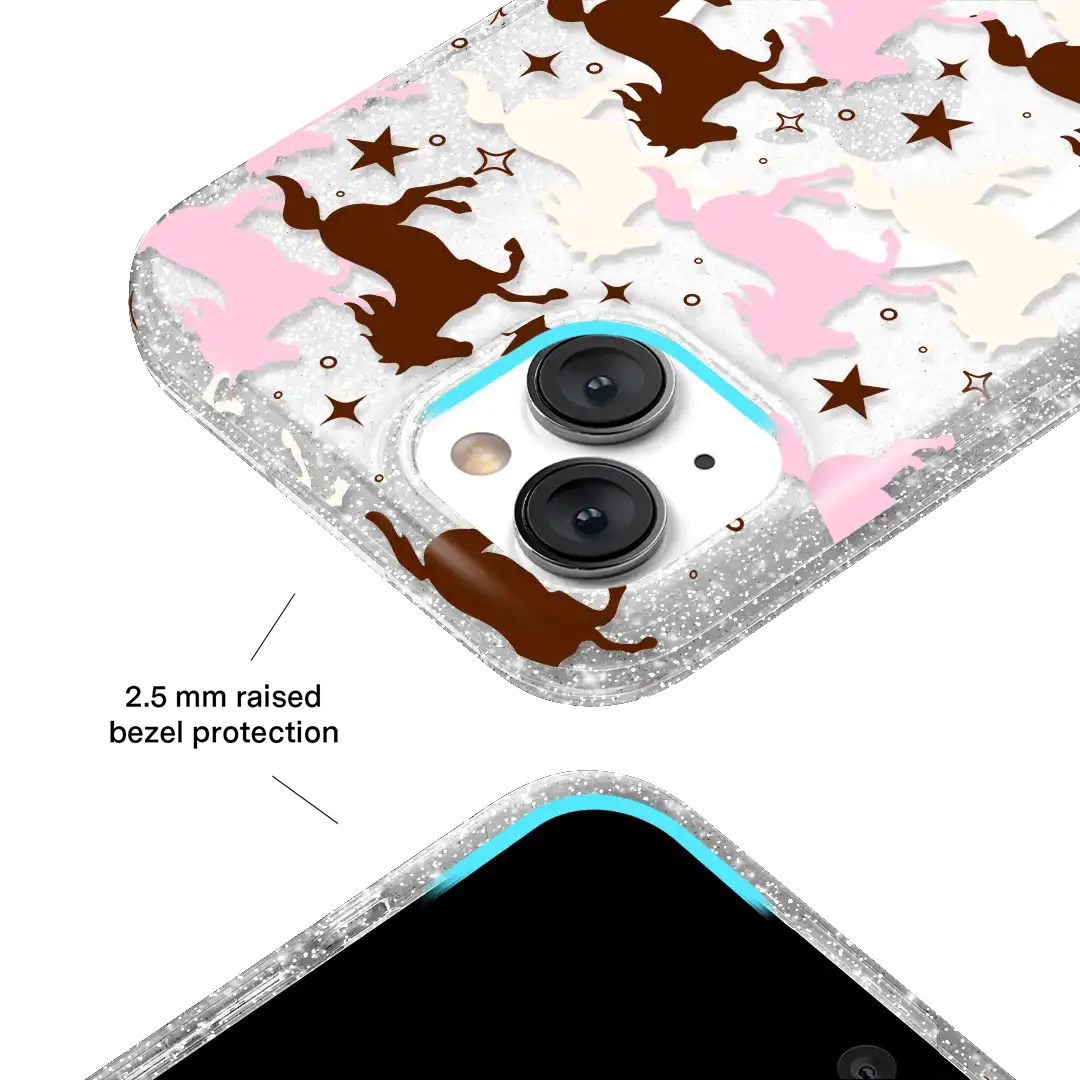 Pink Pony Glitter iPhone Case