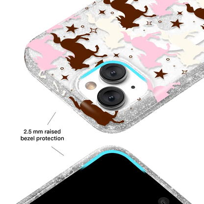 Pink Pony Glitter iPhone Case