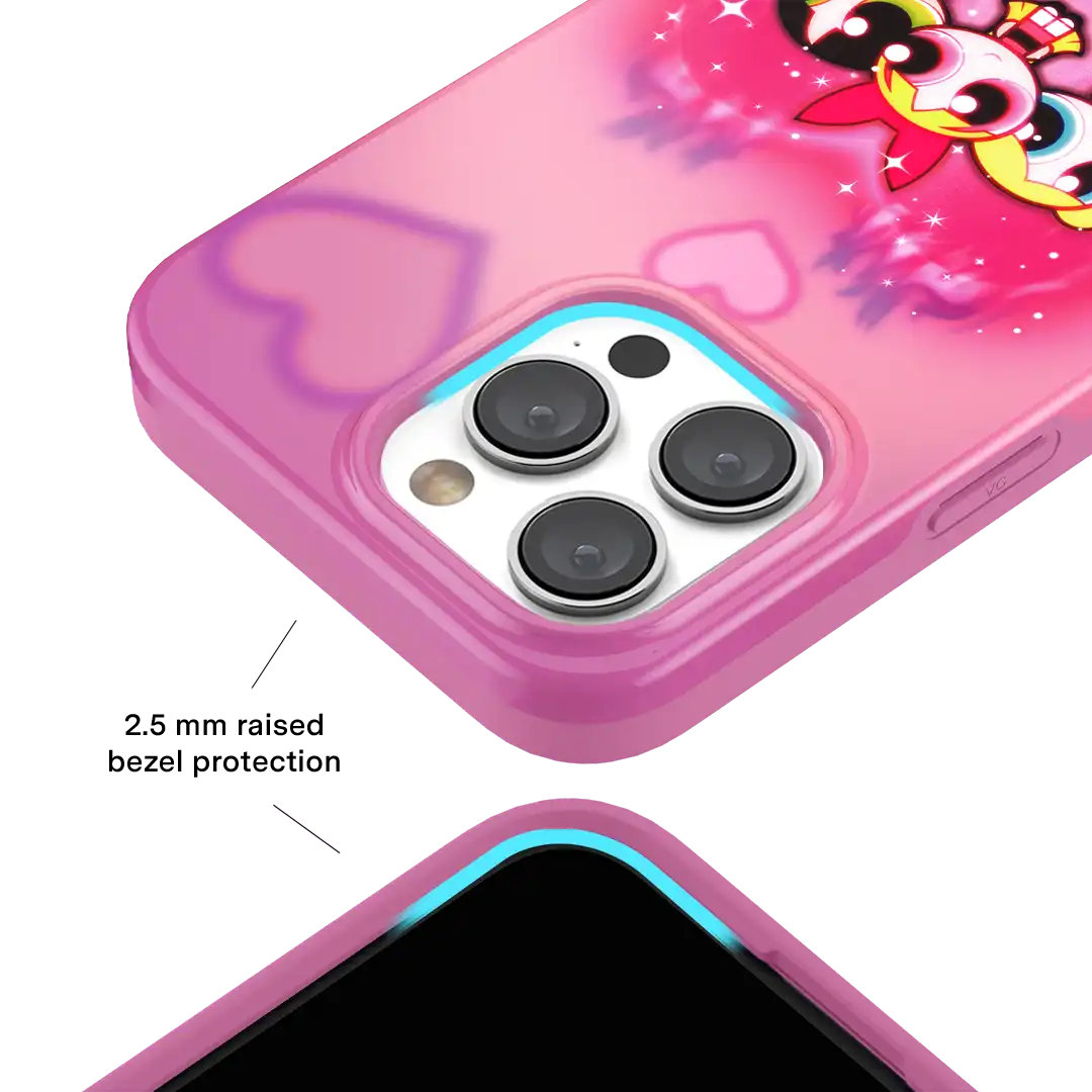 The Powerpuff Girls Airbrush Hearts iPhone Case