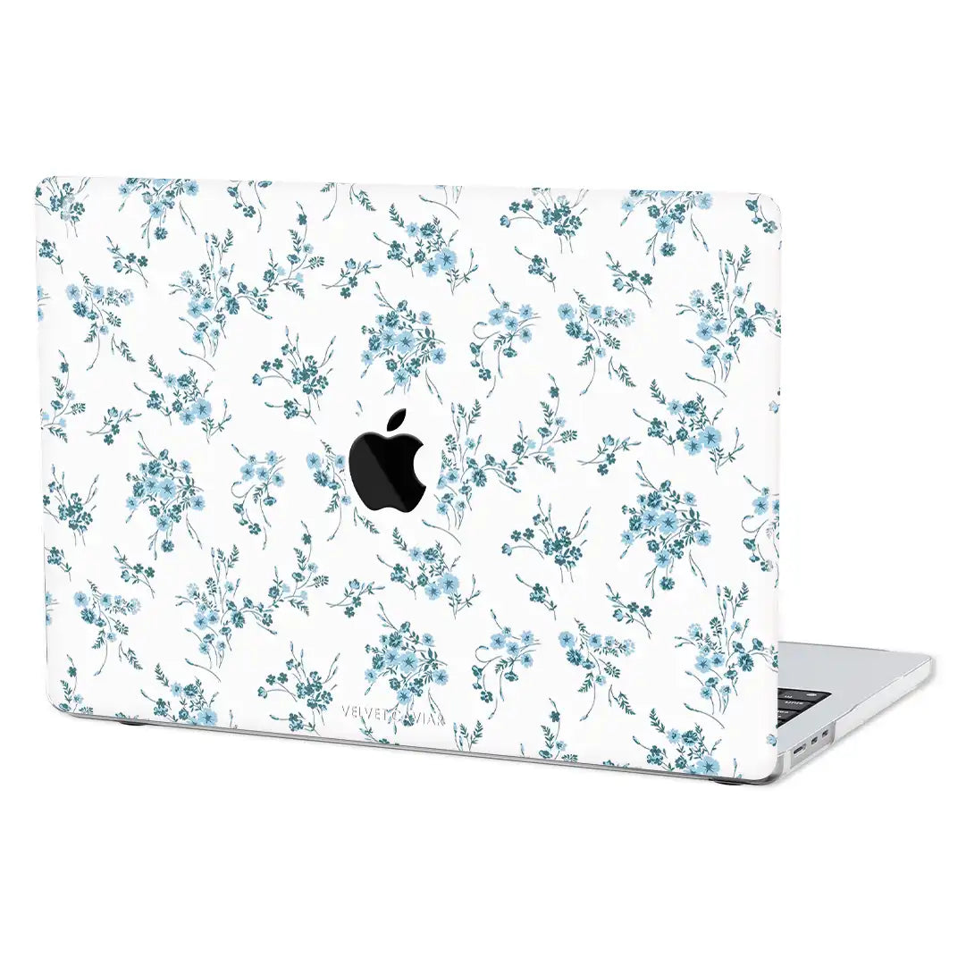 French Blue Floral MacBook Case