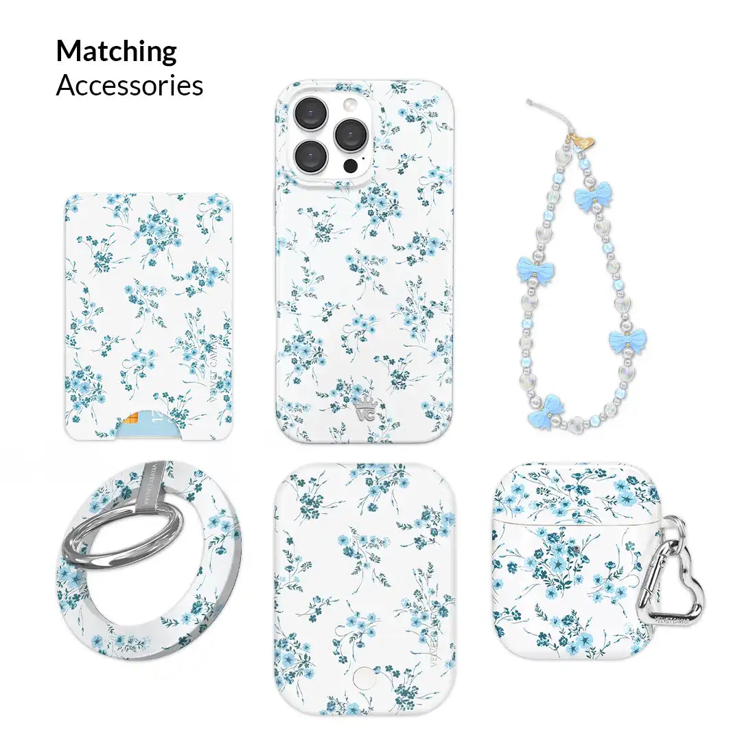 French Blue Floral MacBook Case