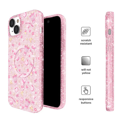 Pink Hanukkah Glitter iPhone Case