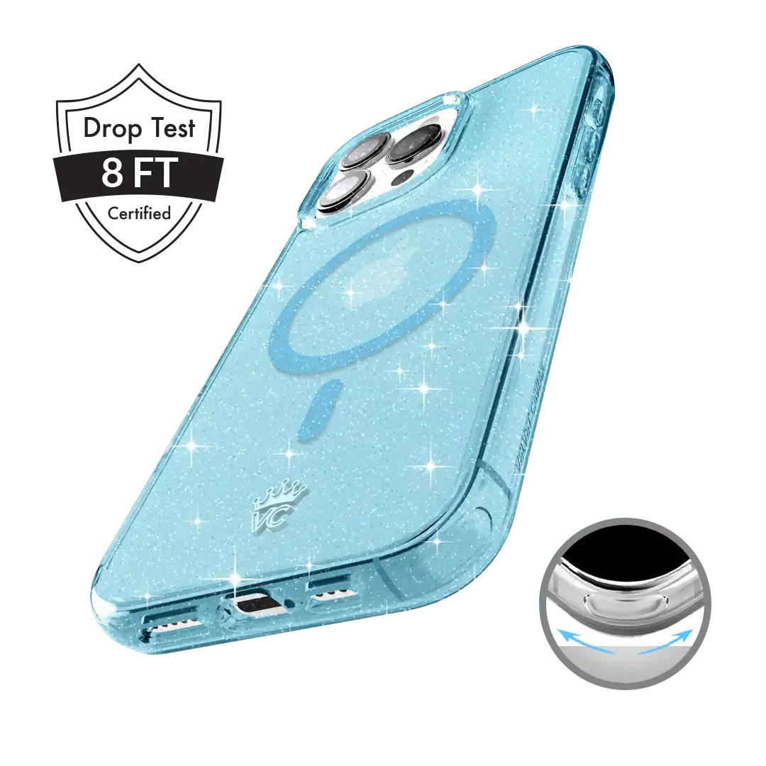 Blue Stardust Glitter iPhone Case
