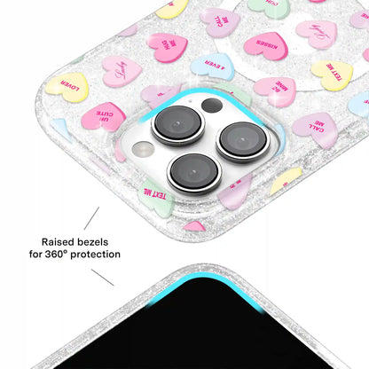 Sweet Hearts Glitter iPhone Case