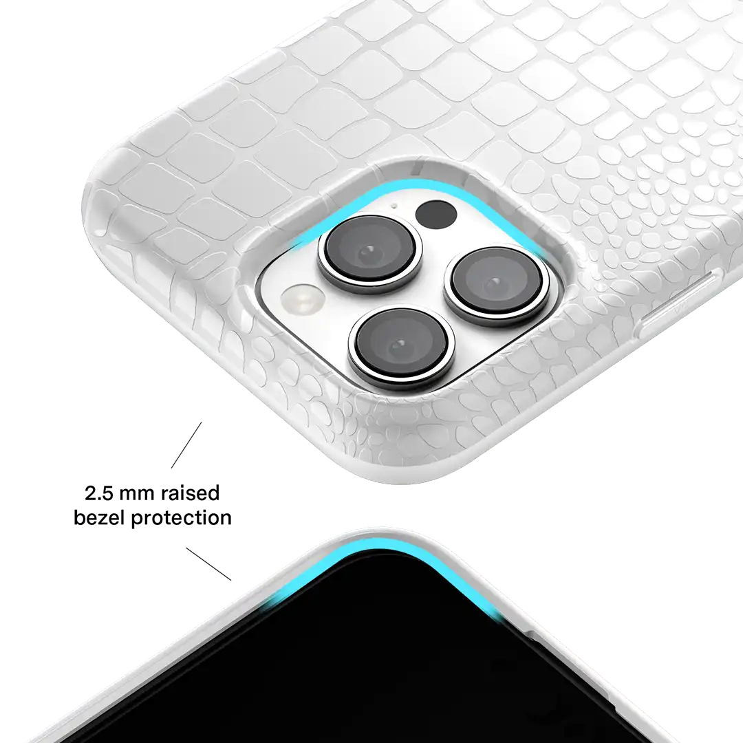 White Croc iPhone Case