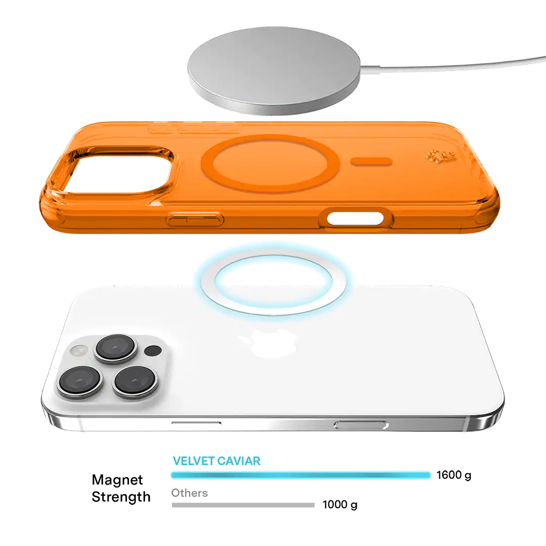 Neon Orange Clear iPhone Case