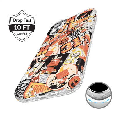 Snoopy Halloween Varsity Glitter iPhone Case