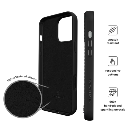Black Caviar Crystals iPhone Case