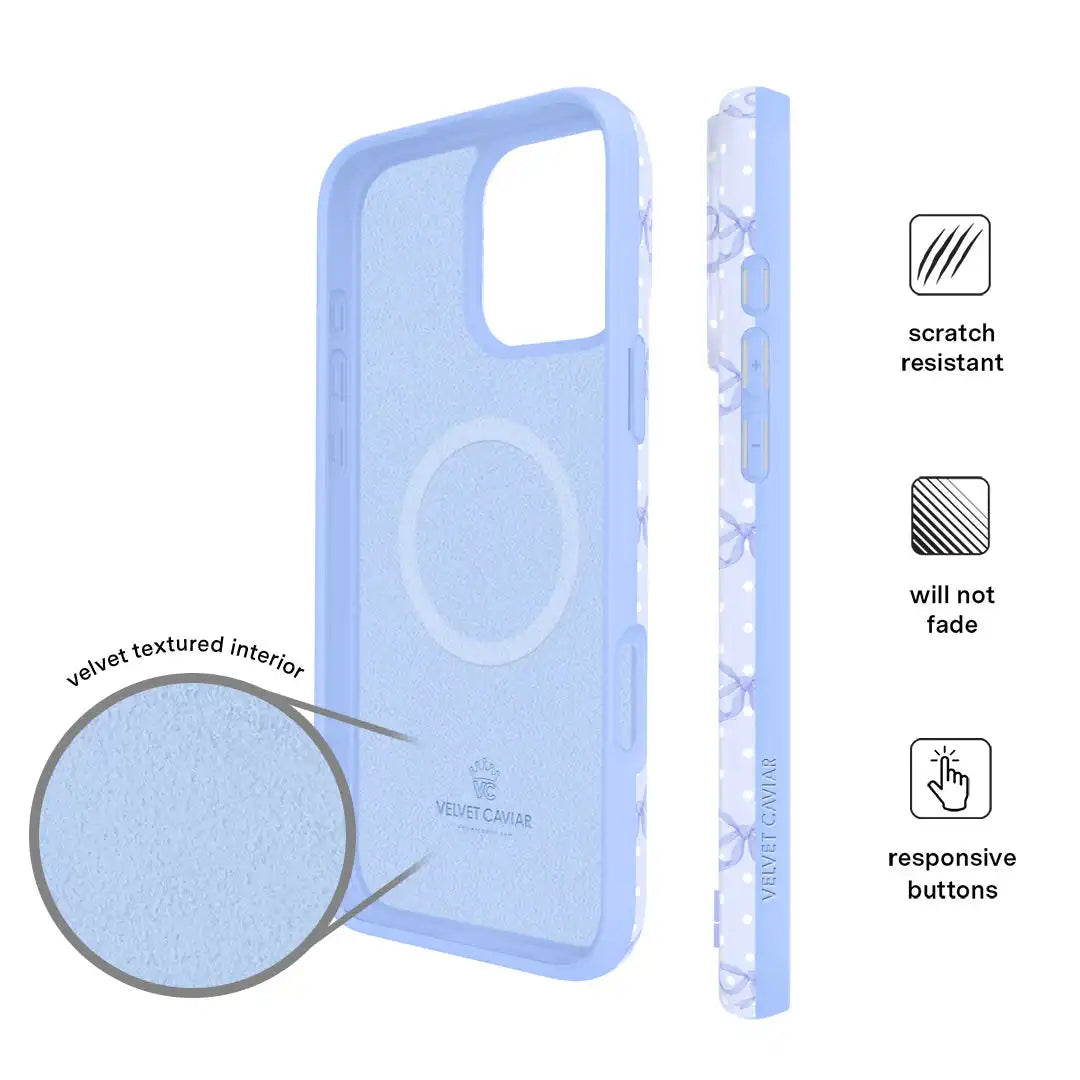 Lovely Blue Bows iPhone Case
