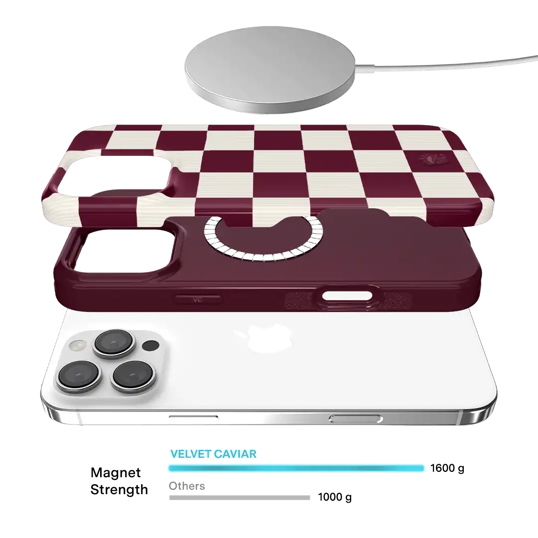 Burgundy Vibe Check iPhone Case