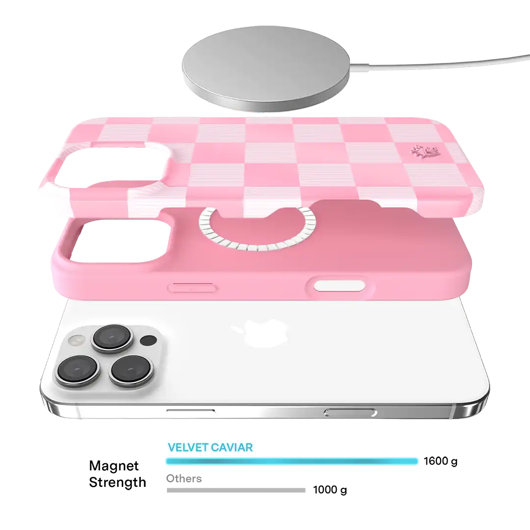 Pink Vibe Checkered iPhone Case