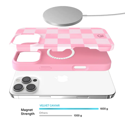 Pink Vibe Checkered iPhone Case