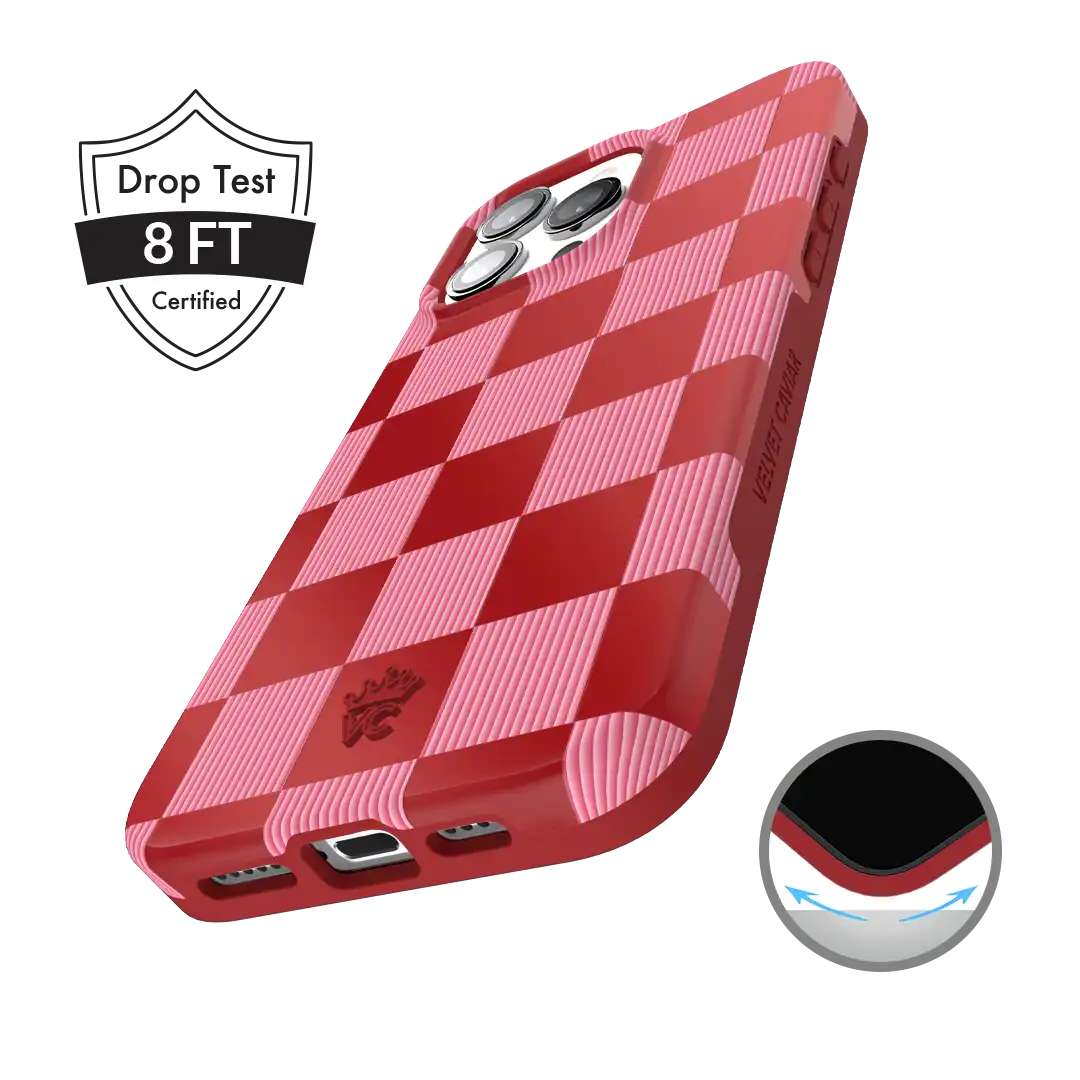 Rose Vibe Checkered iPhone Case