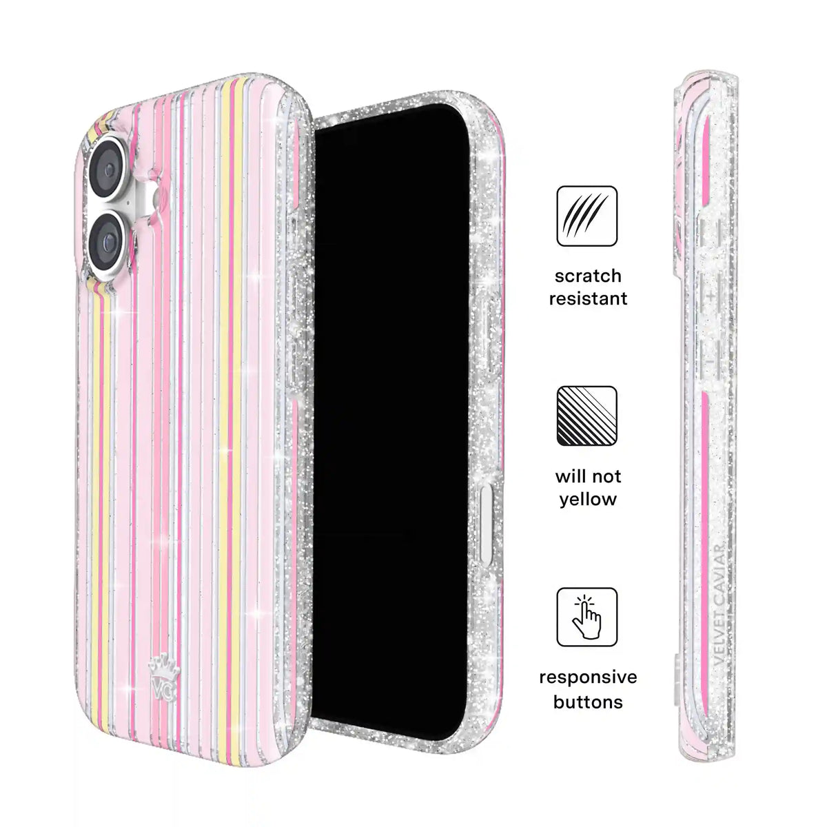 Sunkissed Stripes Glitter iPhone Case