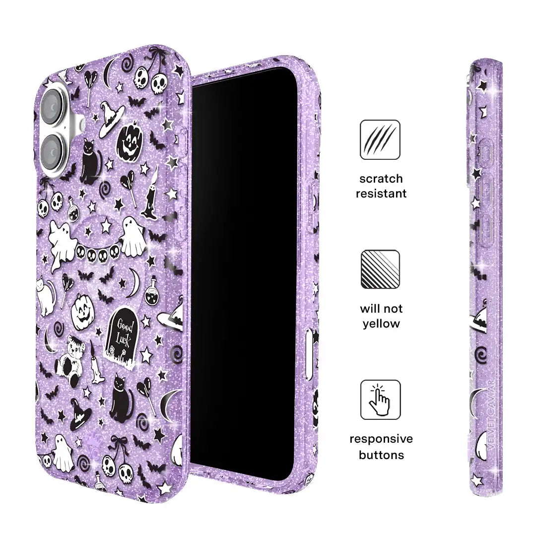 Witchy Lilac Glitter iPhone Case