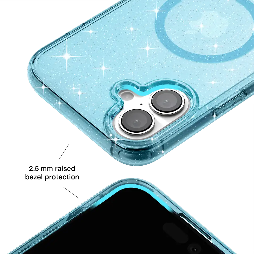 Blue Stardust Glitter iPhone Case
