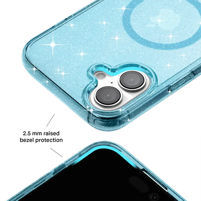 Blue Stardust Glitter iPhone Case