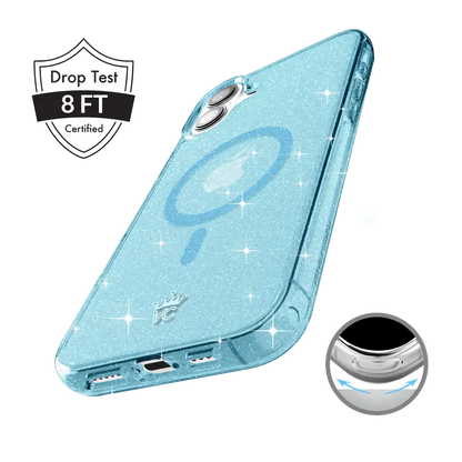 Blue Stardust Glitter iPhone Case