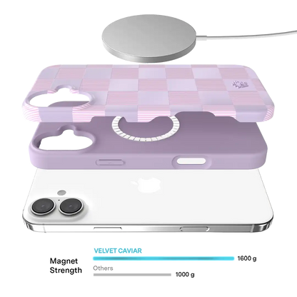 Lilac Vibe Checkered iPhone Case