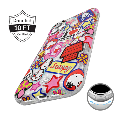 Snoopy Patchwork Glitter iPhone Case