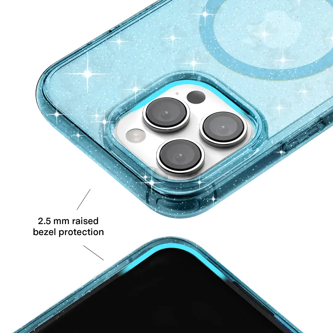 Blue Stardust Glitter iPhone Case
