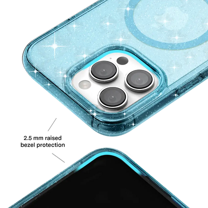 Blue Stardust Glitter iPhone Case