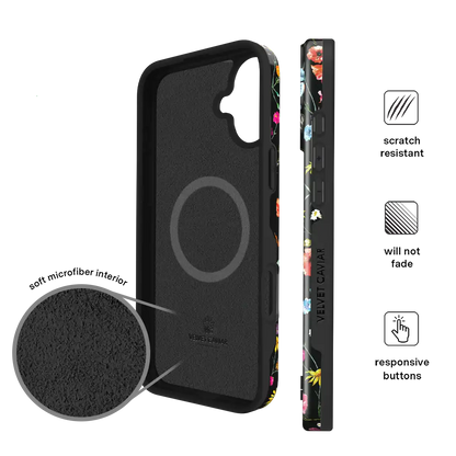 Black Wildflower iPhone Case
