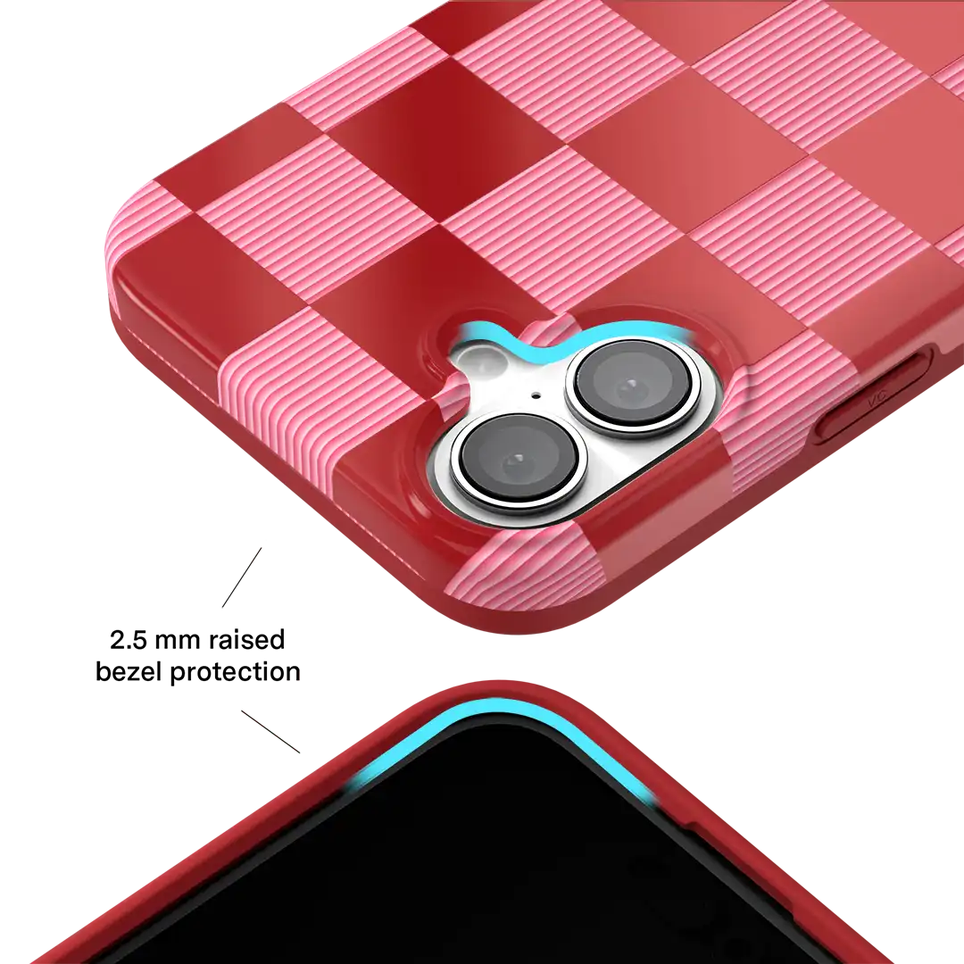 Rose Vibe Checkered iPhone Case