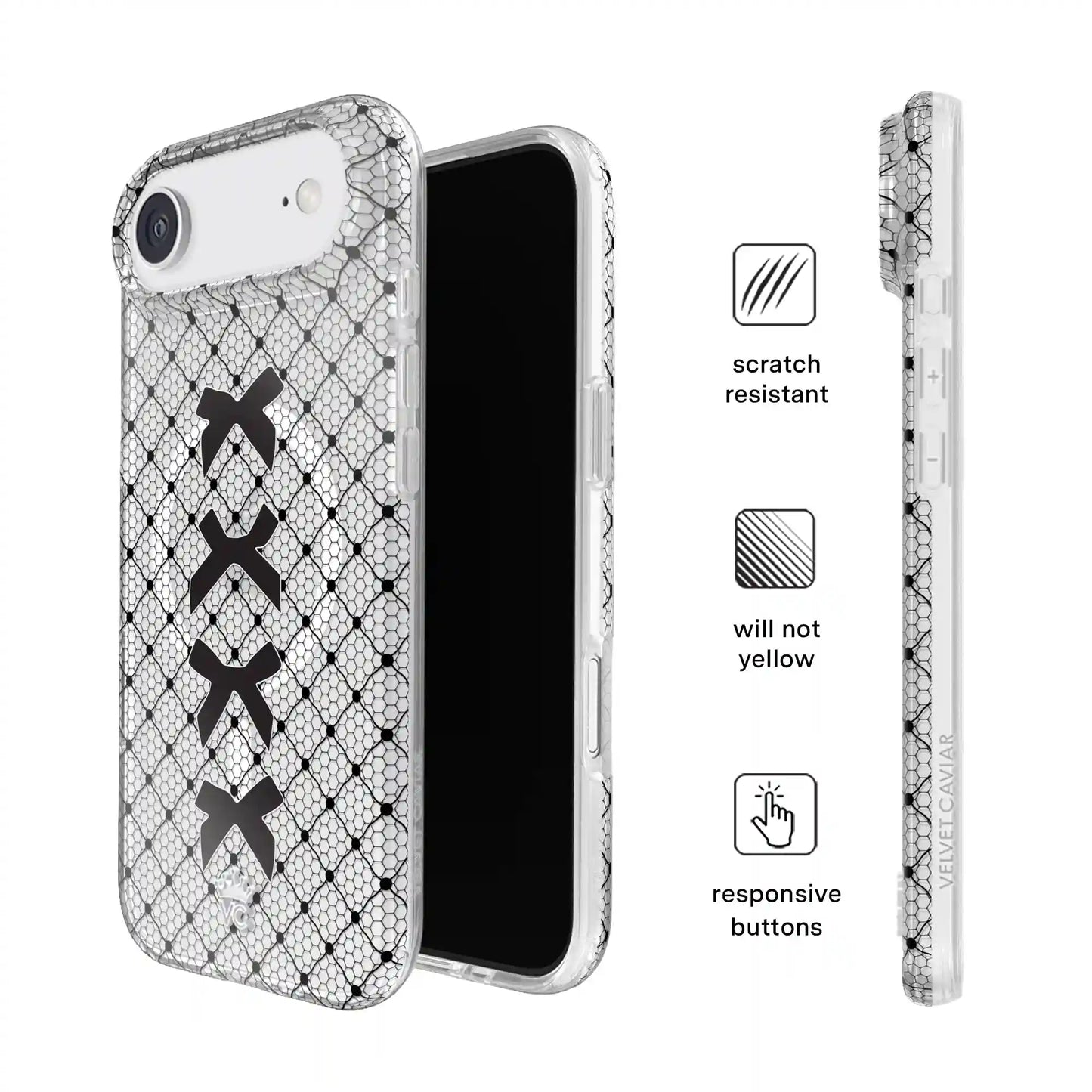 Lacy Black Bows iPhone Case