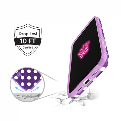 Violet Glow Polka Dot iPhone Case