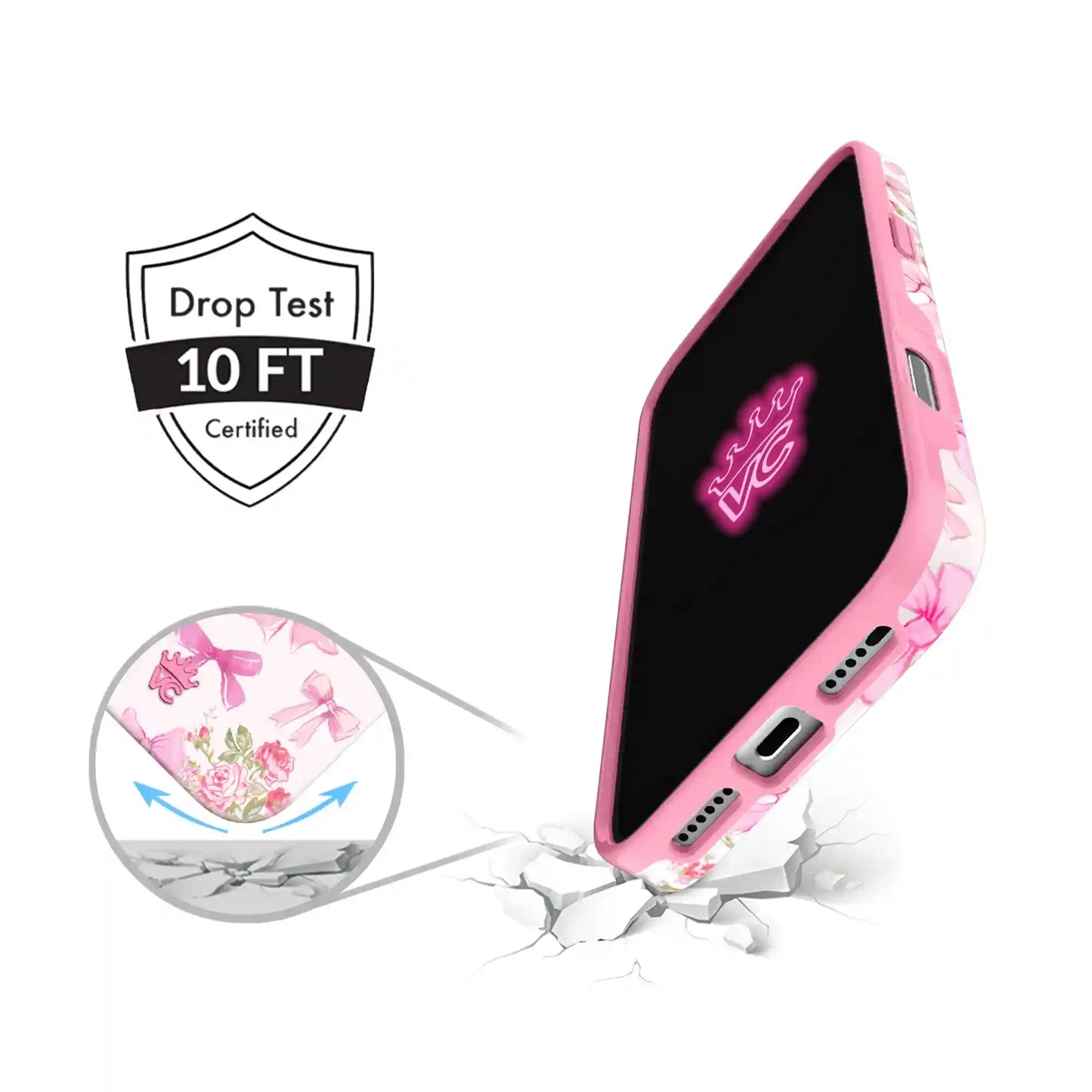 Posie Pink Bow iPhone Case