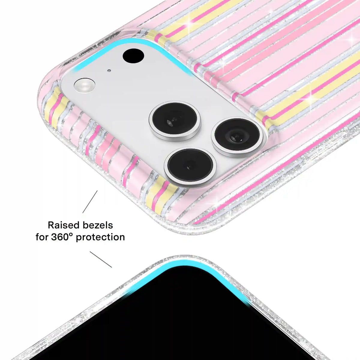 Sunkissed Stripes Glitter iPhone Case