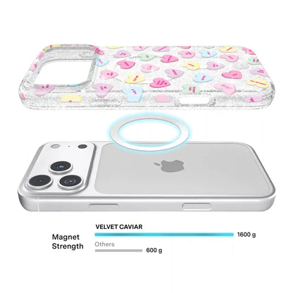 Sweet Hearts Glitter iPhone Case