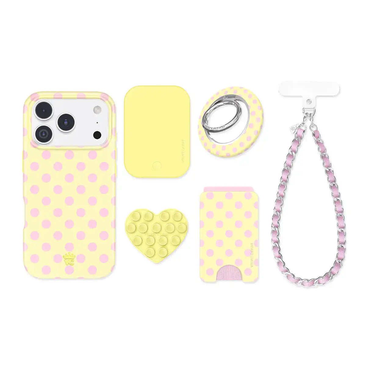 Buttercream Polka Dot iPhone Bundle Set
