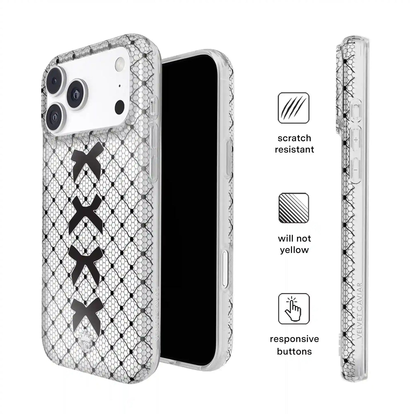 Lacy Black Bows iPhone Case