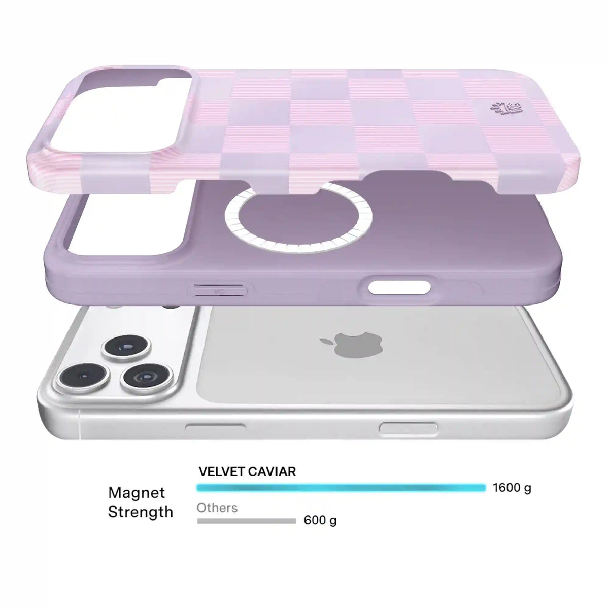 Lilac Vibe Checkered iPhone Case