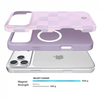 Lilac Vibe Checkered iPhone Case