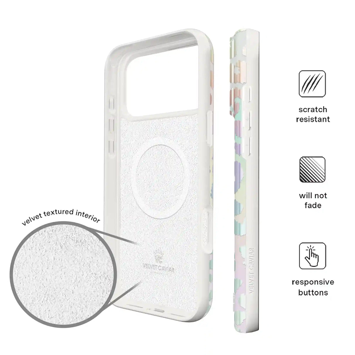 White Opal Leopard iPhone Case