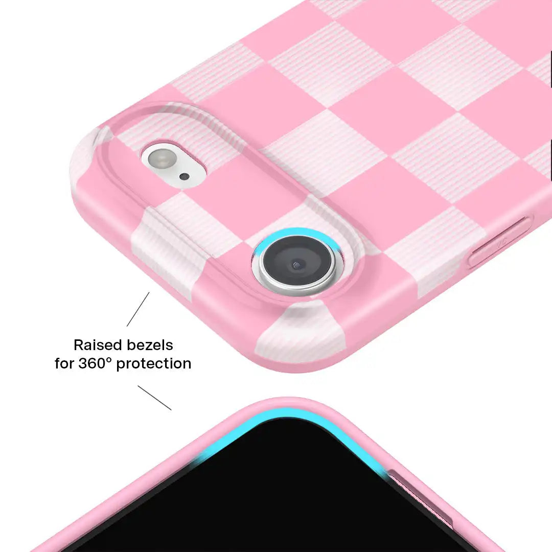 Pink Vibe Checkered iPhone Case