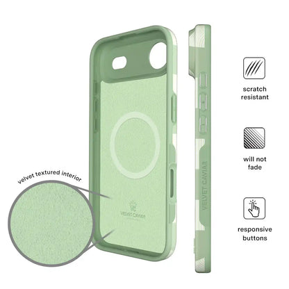 Pistachio Vibe Checkered iPhone Case