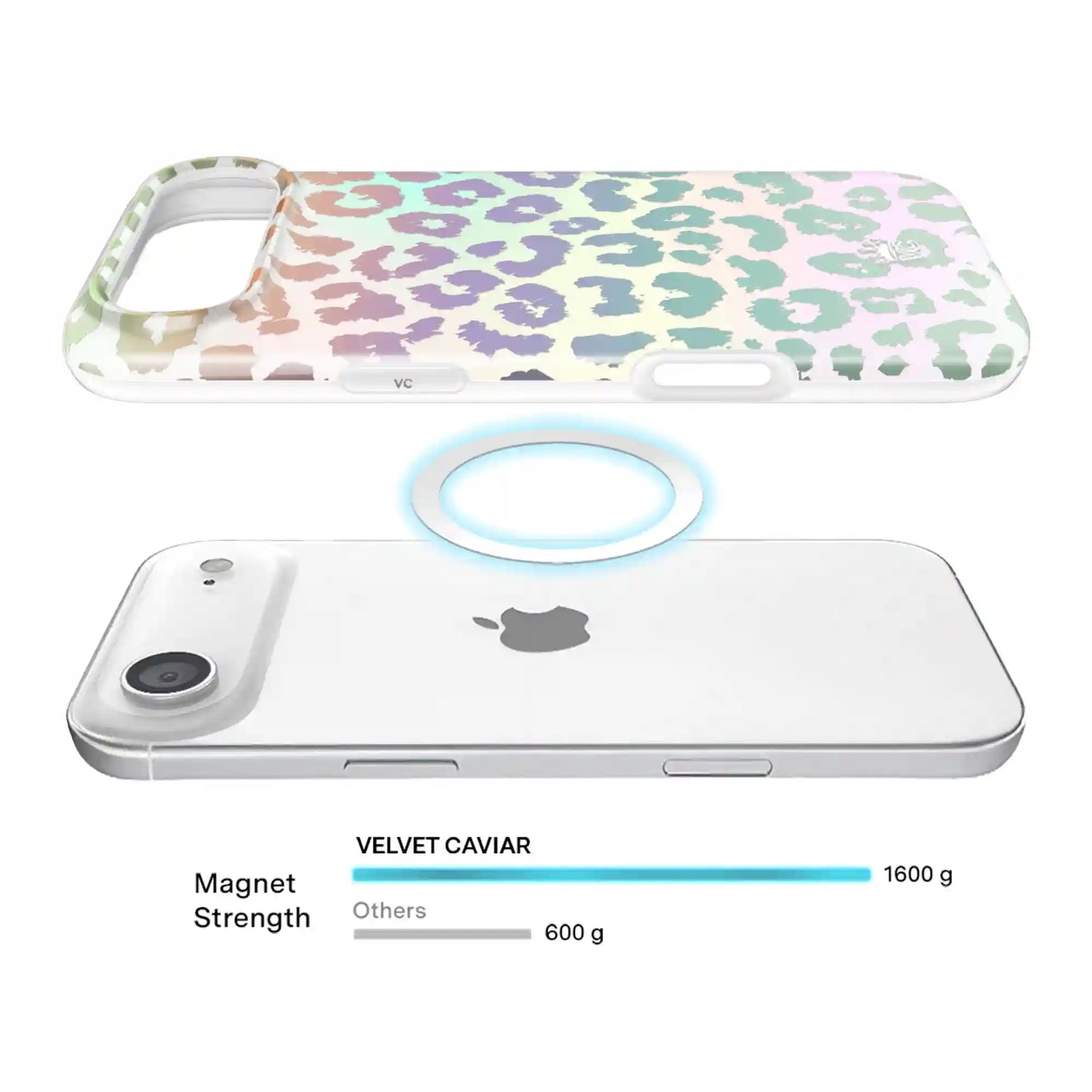 White Opal Leopard iPhone Case