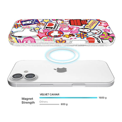 Snoopy Patchwork Glitter iPhone Case