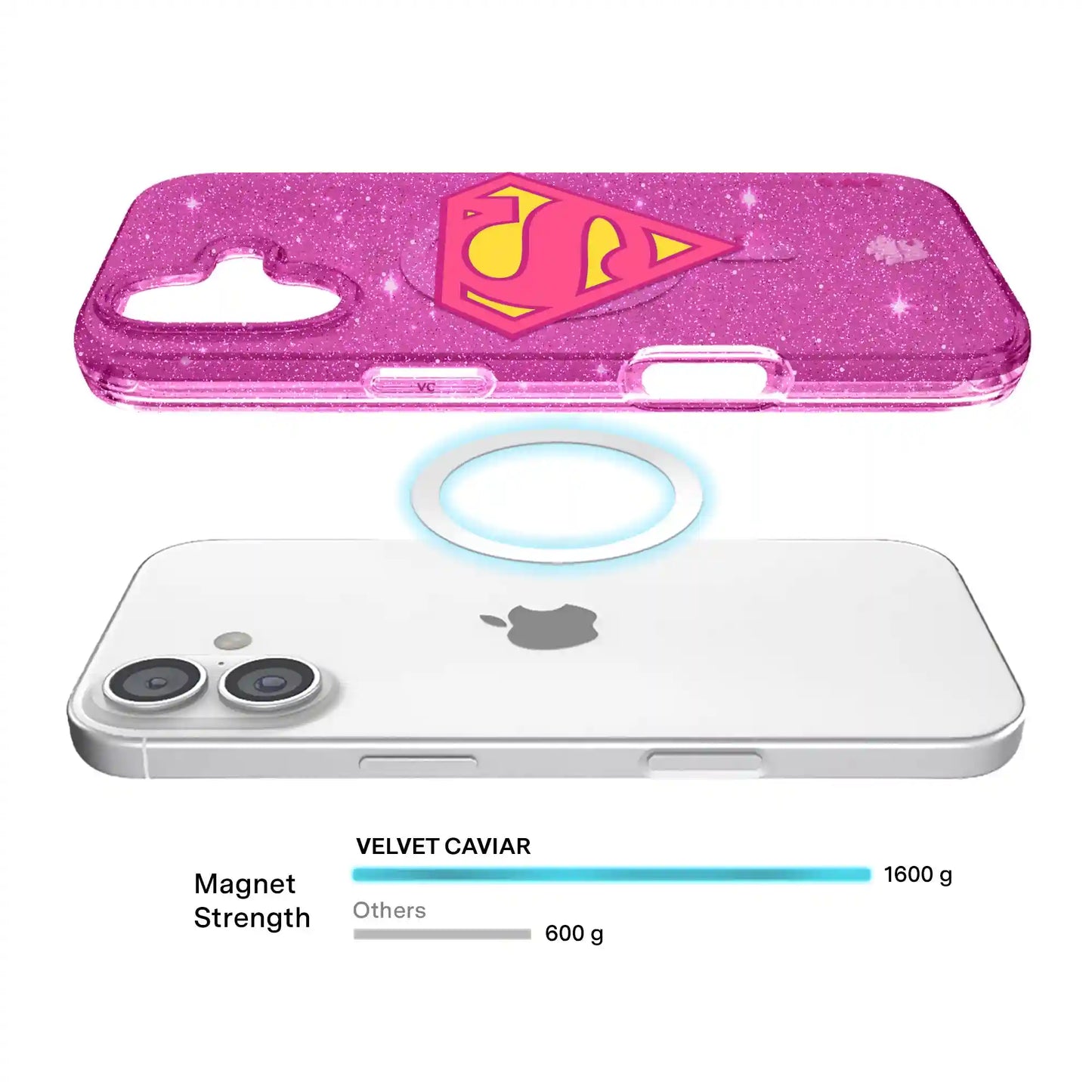Supergirl Stardust Glitter iPhone Case