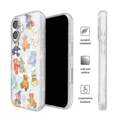 Teddy Scare Glitter iPhone Case