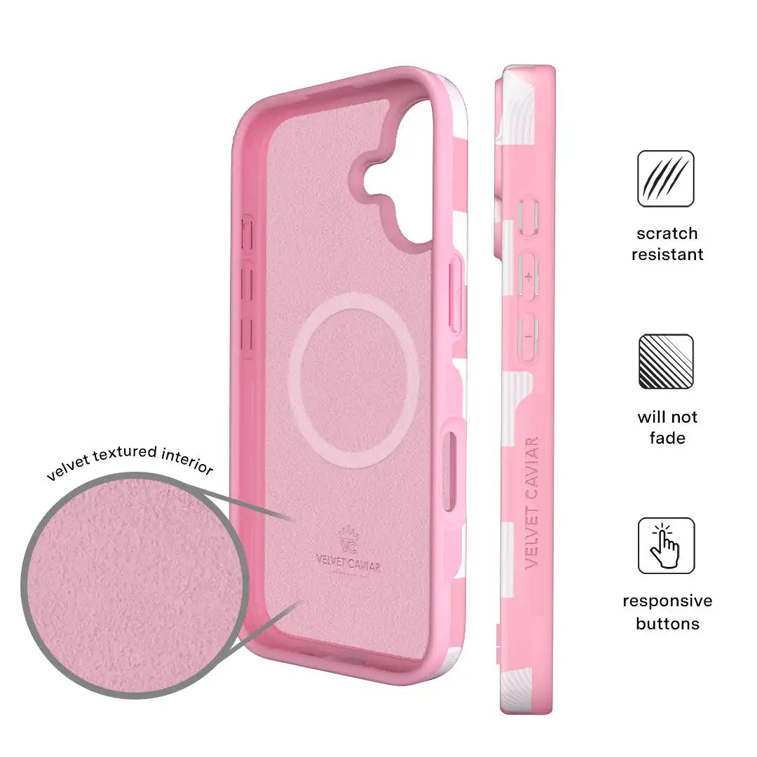 Pink Vibe Checkered iPhone Case
