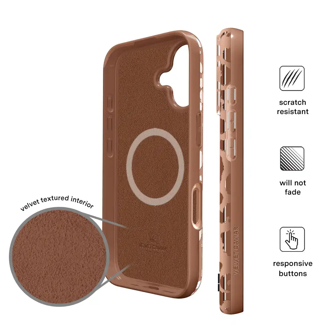 Bronze Chrome Leopard iPhone Case