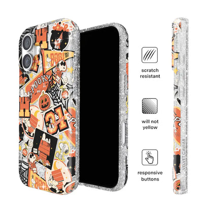 Snoopy Halloween Varsity Glitter iPhone Case