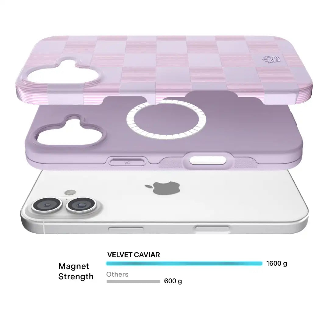 Lilac Vibe Checkered iPhone Case