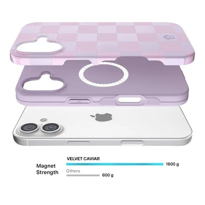 Lilac Vibe Checkered iPhone Case