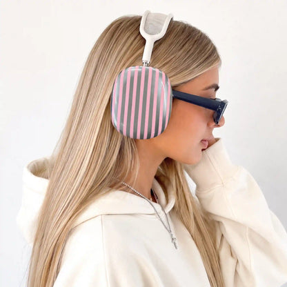 Pink Chrome Stripes AirPod Max Case